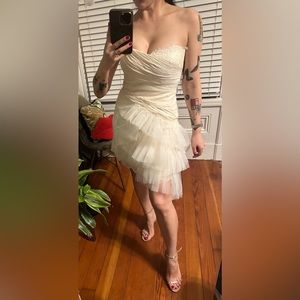 BCBGMaxAzria | Dresses | Bcbgmaxazria Mini White Tulle Dress 2 | Poshmark